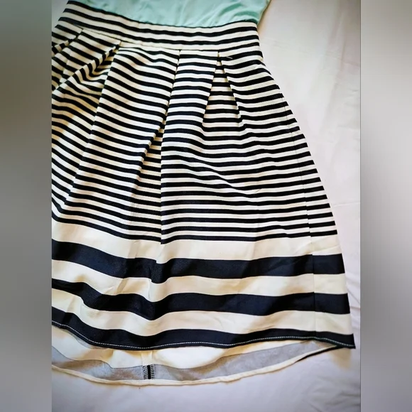 Charming Charlie Womens Blue And Striped Sleeveless Open Back Dress Size Medium - Picture 2 of 13